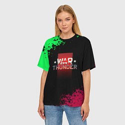 Футболка оверсайз женская Вартандер брызги красок, цвет: 3D-принт — фото 2