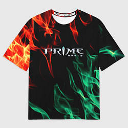 Футболка оверсайз женская Prima world flame, цвет: 3D-принт
