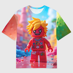 Футболка оверсайз женская Роблокс с желтыми волосами, цвет: 3D-принт