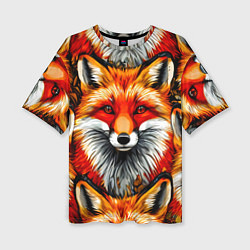 Футболка оверсайз женская Лисички-сестрички, цвет: 3D-принт