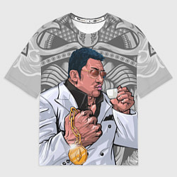 Женская футболка оверсайз Ма Дон Сок - якудза с капучино