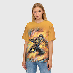 Футболка оверсайз женская Scorpion - Mortal Kombat, цвет: 3D-принт — фото 2