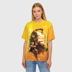 Футболка оверсайз женская Скорпион - Mortal Kombat, цвет: 3D-принт — фото 2