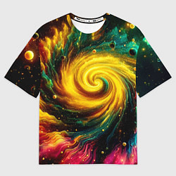 Футболка оверсайз женская Neon space - ai art fantasy, цвет: 3D-принт