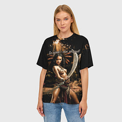 Футболка оверсайз женская Все дуреют с этих ятаганов, цвет: 3D-принт — фото 2