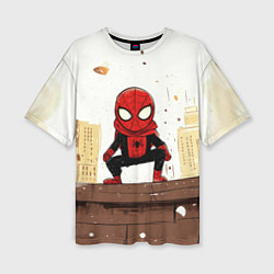 Женская футболка оверсайз Мини человек-паук