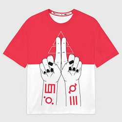 Футболка оверсайз женская 30 Seconds to Mars poster, цвет: 3D-принт