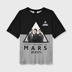 Футболка оверсайз женская 30 Seconds to Mars - poster, цвет: 3D-принт