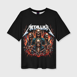 Футболка оверсайз женская Metallica forever - thrash metal, цвет: 3D-принт