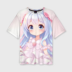Футболка оверсайз женская Аниме в стиле каваи, цвет: 3D-принт