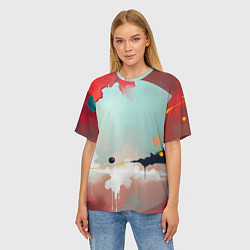Футболка оверсайз женская Сюрреалистичная абстракция, цвет: 3D-принт — фото 2