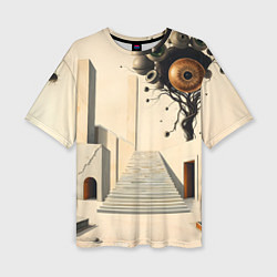 Футболка оверсайз женская Архитектурный сюр, цвет: 3D-принт