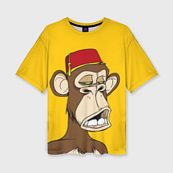 Женская футболка оверсайз NFT ape monkey