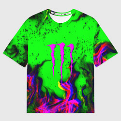 Футболка оверсайз женская Monster Energy flame, цвет: 3D-принт