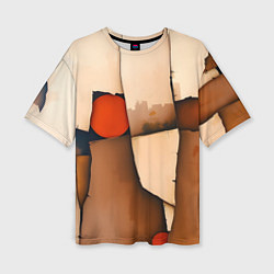 Футболка оверсайз женская Фрагментированная композиция, цвет: 3D-принт