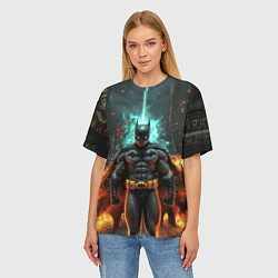 Футболка оверсайз женская Бэтмен эпик, цвет: 3D-принт — фото 2