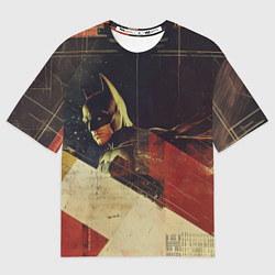 Женская футболка оверсайз Бэтмен ретро стиль