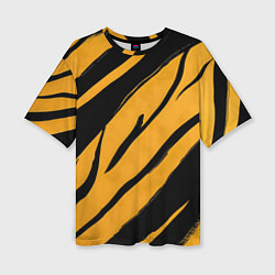 Футболка оверсайз женская Тигровый раскрас, цвет: 3D-принт