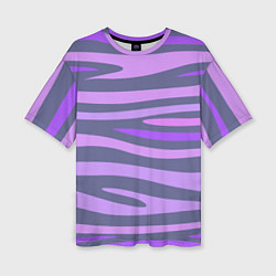 Футболка оверсайз женская Лавандовые волны, цвет: 3D-принт
