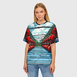 Футболка оверсайз женская Зал Муай Тай, цвет: 3D-принт — фото 2