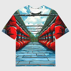 Женская футболка оверсайз Зал Муай Тай