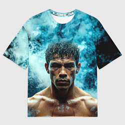 Женская футболка оверсайз Артуро Гатти в дыму