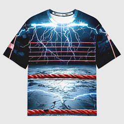 Женская футболка оверсайз Ринг и молния