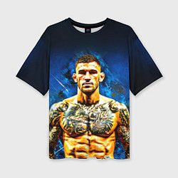 Женская футболка оверсайз Дастин Порье на синем