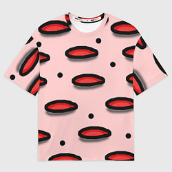 Футболка оверсайз женская Круги маркер - паттерн, цвет: 3D-принт