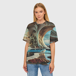 Футболка оверсайз женская Современная пещера, цвет: 3D-принт — фото 2