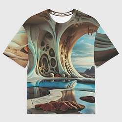 Футболка оверсайз женская Современная пещера, цвет: 3D-принт