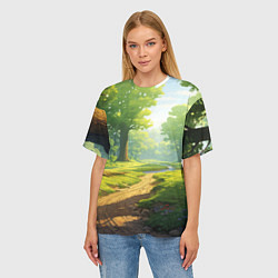 Футболка оверсайз женская Fabulous forest, цвет: 3D-принт — фото 2