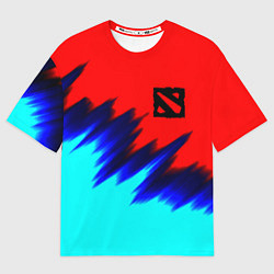 Футболка оверсайз женская Dota краски, цвет: 3D-принт