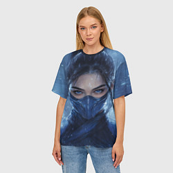 Футболка оверсайз женская Боец Китана Мортал комбат, цвет: 3D-принт — фото 2