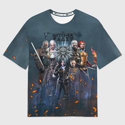 Футболка оверсайз женская Ведьмак герои, цвет: 3D-принт