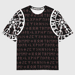 Женская футболка оверсайз Руны викингов