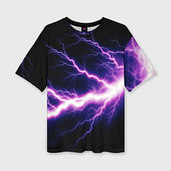 Женская футболка оверсайз Lightning purple
