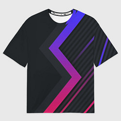 Футболка оверсайз женская Color black line, цвет: 3D-принт