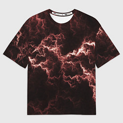 Футболка оверсайз женская Lightning red, цвет: 3D-принт