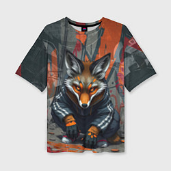 Футболка оверсайз женская Лис из подворотни, цвет: 3D-принт