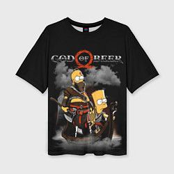 Женская футболка оверсайз God of beer