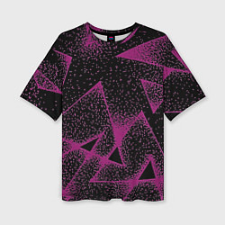 Женская футболка оверсайз The triangle is pink