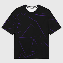 Женская футболка оверсайз Color purple line