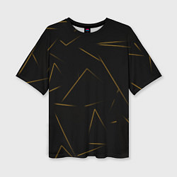 Женская футболка оверсайз Color yellow line
