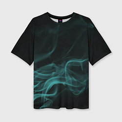 Футболка оверсайз женская Color smoke turquoise, цвет: 3D-принт