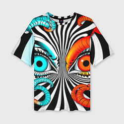 Футболка оверсайз женская Глаз и щупальца, цвет: 3D-принт