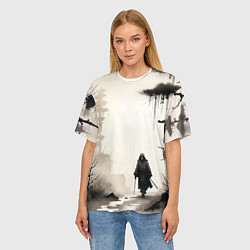 Футболка оверсайз женская Путник, цвет: 3D-принт — фото 2