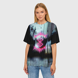 Футболка оверсайз женская Берсерк в стиле гранж, цвет: 3D-принт — фото 2