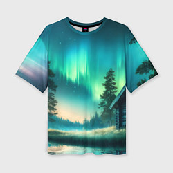 Футболка оверсайз женская Салатневое небо, цвет: 3D-принт