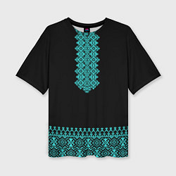 Футболка оверсайз женская Обережная вязь - вышиванка, цвет: 3D-принт
